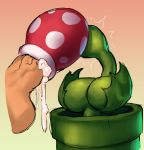  bodily_fluids borvar breasts cum cum_drip cum_in_mouth cum_inside dripping duo erection fellatio female flora_fauna genital_fluids genitals holding_breast interspecies male male/female mammal mario_bros nintendo not_furry oral penile penis piranha_plant plant sex simple_background vein veiny_penis video_games warp_pipe 