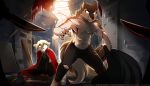  2020 7:4 abs alley ambiguous_gender ambiguous_species angry anthro arrow attack blood blood_from_mouth bodily_fluids brown_body brown_fur brutus_(twokinds) building canid canine canis cape clenched_teeth clothed clothing clovis_(twokinds) conditional_dnp detailed_background duo fox fur hi_res holding_object holding_weapon hybrid keidran kneeling knife male mammal multicolored_body multicolored_fur muscular muscular_male navel outside red_eyes sharp_teeth sketch tan_body tan_fur teeth text topless twokinds unseen_character url weapon webcomic white_body white_fur wolf wounded yellow_sclera 