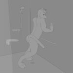  1:1 2d_animation anal anal_penetration animated dildo losira male male_penetrated penetration sex_toy short_playtime shower solo 