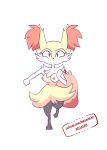  2d_animation accessory animated anime anthro bikomation bikomation_(artist) bouncing_breasts braixen breasts female frame_by_frame fur hi_res nintendo nipple_outline pok&eacute;mon pok&eacute;mon_(species) running short_playtime simple_background solo stick video_games white_background 