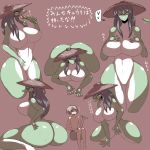  1:1 anthro asian_mythology ass_up big_butt breasts butt cucumber east_asian_mythology featureless_breasts female food hand_on_butt hi_res huge_butt human inumatori japanese_mythology kappa licking long_tongue male mammal mythology nude plant thick_thighs tongue tongue_out vegetable wide_hips yōkai 