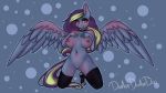  16:9 blush doctordoctordoo equid equine fan_character female hi_res mammal my_little_pony nipple_piercing nipples piercing pterippus smaller_version_at_source solo wings 