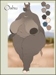  2020 3:4 absurd_res anthro areola belly belly_rolls big_areola big_breasts big_nipples border breasts deep_navel digital_media_(artwork) dizzyknight female fupa hi_res huge_breasts huge_hips inverted_nipples lips mammal nails navel nipples oshu_(dizzyknight) overweight rhinocerotoid sagging_breasts solo thick_thighs wide_hips yellow_border 