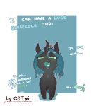  arthropod black_body blue_hair blush changeling cold-blooded-twilight dialogue english_text fangs female feral friendship_is_magic green_eyes hair hi_res horn my_little_pony open_mouth quadruped queen_chrysalis_(mlp) smug solo text url 