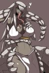  &lt;3 2:3 big_breasts breasts cleavage clothed clothing dragon female forked_tongue hi_res inumatori loincloth long_tongue simple_background tongue 