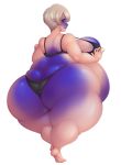  absurd_res allymoodyneko big_breasts big_butt blueberry_(disambiguation) blueberry_inflation bra breasts butt clothing female hair hi_res huge_butt human hyper inflation mammal not_furry panties underwear wide_hips 