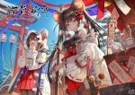  1girl 2020 animal_ears chinese_zodiac floral_print happy_new_year japanese_clothes kimono miko mouse mouse_ears mouse_girl nengajou new_year obi original sash tamarashi year_of_the_rat 