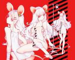  1girl 2020 animal_ears blush chinese_zodiac grey_hair happy_new_year highres mouse mouse_ears mouse_girl mouse_tail new_year original saimon_ma tail year_of_the_rat 