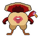  alpha_channel avian beak bird butt feathers galliform lips looking_back miitopia phasianid presenting presenting_hindquarters tagme teeth tongue trilpin turkey twerkey 