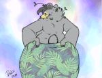  allison_(danji-isthmus) animated black_bear breasts butt danji-isthmus female mammal overweight short_playtime slightly_chubby sprouts ursid ursine 