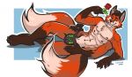 anthro bulge canid canine chipfox clothing digitigrade fox lilshark lying male mammal multi_arm multi_limb multi_tail reclining rose_(disambiguation) solo thong underwear 
