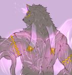  back_muscles clothed clothing felid hi_res male mammal muscular muscular_male pantherine rogue_intovoid tezcatlipoca tokyo_afterschool_summoners topless video_games wings 