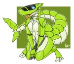  abbihors anthro claws female fish green_body machine marine reptile robot robotic scalie shark shark_tail solo synth_(vader-san) tongue tongue_out 