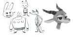  2020 :3 ambiguous_gender antelope anthro bottomwear bovid canid canine cheek_tuft chico_(fuel) clothed clothing dipstick_ears disney english_text facial_markings facial_tuft fan_character fox fuel_(artist) gazelle gloves_(marking) half-closed_eyes hands_on_hips head_markings head_tuft horn judy_hopps lagomorph leporid mammal markings multicolored_ears narrowed_eyes nick_wilde rabbit shirt shorts simple_background sketch_page smile solo tank_top text topwear tuft white_background wristband zootopia 