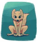  2020 ambiguous_gender anthro arctic_fox arm_support border canid canine cheek_tuft convenient_censorship disney facial_tuft fox fuel_(artist) gradient_background green_background head_tuft hi_res inner_ear_fluff knee_tuft leg_tuft looking_at_viewer mammal nude simple_background sitting skye_(zootopia) smile tongue tongue_out tuft white_border zootopia 
