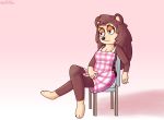  animal_crossing black_nose breasts cleavage clothed clothing female freckles fur half-closed_eyes hi_res humanoid_hands narrowed_eyes nintendo sable_able signature switch1e video_games 