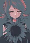  1girl closed_mouth flower grey_background highres kagamine_rin looking_at_object looking_down muted_color sailor_collar short_hair simple_background solo sunflower takamiya_yuu vocaloid 