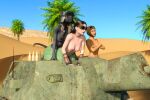 3:2 absurd_res anthro clothed clothing desert female hi_res human mammal nipples tank topless vehicle