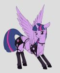  2015 absurd_res choker clothing cutie_mark edit equid feathered_wings feathers female feral friendship_is_magic garter_belt garter_straps hair hi_res hooves horn jewelry legwear lingerie longinius looking_at_viewer mammal multicolored_hair my_little_pony necklace purple_body purple_eyes purple_feathers solo stockings twilight_sparkle_(mlp) winged_unicorn wings 