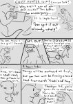 absurd_res anthro arxur_(the_nature_of_predators) bodily_fluids comic duo english_text greyscale hi_res humor isif_(the_nature_of_predators) male monochrome reptile scalie speech_bubble tears text the_nature_of_predators typicalwalker