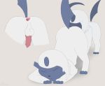  2020 absol anal animal_genitalia animal_penis anus ass_up balls bodily_fluids brother brothers butt canid canine canine_penis claws digital_media_(artwork) duo erection eyes_closed feral fur genital_fluids genitals hair hi_res incest knot male male/male mammal nintendo oral penis pok&eacute;mon pok&eacute;mon_(species) precum rdroid rimming sex sibling simple_background smile standing tongue twincest twins video_games white_body white_fur 