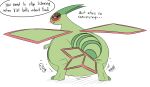 2021 2_horns aliasing belly big_belly biped blush bodily_noises claws colored dialogue different_sound_effects digital_drawing_(artwork) digital_media_(artwork) digitigrade ellipsis embarrassed female feral finger_claws flygon generation_3_pokemon glurgle green_body green_horn green_stripes green_tail green_toes green_wings horn looking_at_viewer looking_back looking_back_at_viewer mentioned_character name_in_dialogue nintendo obese obese_female obese_feral offscreen_character overweight overweight_female overweight_feral pokemon pokemon_(species) rear_view red_eyes rumbling_stomach shortened_sound_effect solo sound_effect_variant sound_effects standing stripes tail talking_to_another thatoneaceguy thick_tail thick_thighs weight_gain white_claws wings