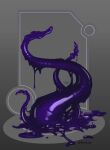 absurd_res digital_media_(artwork) dripping glistening goo_creature hi_res krovou melting not_furry signature simple_background slime tentacles zero_pictured