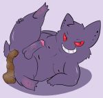  anus feces gengar genitals nintendo overweight penis pok&eacute;mon pok&eacute;mon_(species) presenting scat semi-anthro spreading video_games zipper_(artist) 