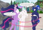 anthro beach bikini breasts clothing equid equine fab3716 female friendship_is_magic group hasbro hi_res horn mammal my_little_pony princess_celestia_(mlp) princess_luna_(mlp) seaside swimwear twilight_sparkle_(mlp) winged_unicorn wings