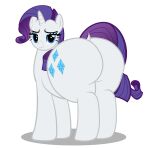 absurd_res alpha_channel big_butt blue_eyes butt curled_hair cutie_mark equid equine eyebrows eyelashes female feral friendship_is_magic fur hair hasbro hi_res hooves horn horse huge_butt looking_at_viewer looking_back mammal mrvector my_little_pony pony purple_hair rarity_(mlp) simple_background smile solo standing transparent_background unicorn unicorn_horn white_body white_fur