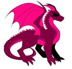 ambiguous_gender dragon eye_patch eyewear feral kreptacat pink_body purple_body scalie solo western_dragon wings