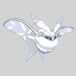  1:1 2019 antennae_(anatomy) arthropod blue_eyes dewlap_(anatomy) digital_drawing_(artwork) digital_media_(artwork) exoskeleton eyelashes featureless_crotch female feral floating flying forehead_gem frosmoth full-length_portrait grey_background insect ken_sugimori lepidopteran lepidopteran_wings light lighting long_antennae long_eyelashes low_res nintendo official_art pok&eacute;mon pok&eacute;mon_(species) portrait shadow simple_background solo suspended_in_midair translucent translucent_wings two_tone_wings video_games white_antennae white_body white_exoskeleton white_eyelashes white_wings wings 