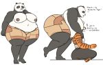  belly big_butt breasts butt crossgender dreamworks duo hi_res kung_fu_panda master_po_ping master_tigress muscular overweight oystercatcher7 simple_background size_difference smothering thick_thighs white_background 