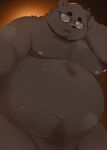 2024 absurd_res anthro bear belly big_belly bodily_fluids eyewear glasses hi_res kemono male mammal moobs musk navel nipples overweight overweight_male solo sweat trail_arnak