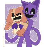2024 anthro canid canine canis catnap_(poppy_playtime) critters_(poppy_playtime) dogday_(poppy_playtime) domestic_cat domestic_dog duo felid feline felis fur genitals hi_res jewelry male mammal open_mouth poppy_playtime purple_body smile smiling_critters tail