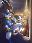 absurd_res anthro balls canid canine clothed clothing erection genitals hi_res link6432 male mammal masturbation open_mouth paris penile penile_masturbation procyonid raccoon sly_cooper sly_cooper_(series) solo sony_corporation sony_interactive_entertainment sucker_punch_productions