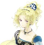  1girl blonde_hair blue_eyes breasts closed_mouth earrings final_fantasy final_fantasy_vi jewelry looking_at_viewer medium_hair mochineko ponytail simple_background tina_branford white_background 
