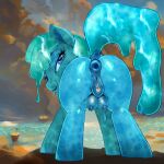 absurd_res ai_assisted buttercup_saiyan droplet elemental_creature equid equine female goo_creature hasbro hi_res horse made_of_water mammal my_little_pony pony solo watery