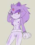  blaze_the_cat bodily_fluids breasts clothed clothing domestic_cat felid feline felis female fours_(artist) hi_res mammal small_breasts solo sonic_the_hedgehog_(series) sweat topless 