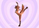 3d_(artwork) animated arlindafox ballet canid canine digital_media_(artwork) female fox fur mammal nude paws solo tail