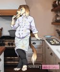  2020 anthro canid canine doughnut food kitchen male mammal nakoo 