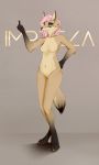  3:5 anthro canid canine digital_media_(artwork) female fox fur hair hi_res impreza mammal nude pink_hair simple_background solo tridognait 