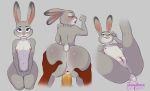  2017 anthro anus big_butt bite biting_lip biting_own_lip blush breasts buckteeth butt disembodied_hand disembodied_penis disney duo erection female genitals grey_background hi_res interspecies judy_hopps juicydemon lagomorph leporid looking_at_viewer male male/female male_penetrating mammal navel nick_wilde nipples nude open_mouth orgasm penetration penis purple_eyes pussy rabbit self_bite signature simple_background smile solo_focus teeth thick_thighs vaginal vaginal_penetration zootopia 