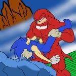  1:1 anthro blue_body blue_fur duo echidna eulipotyphlan fur genitals hedgehog knuckles_the_echidna male male/male male_penetrating mammal monotreme muscular muscular_male penetration penis red_body red_fur sex sonic_the_hedgehog sonic_the_hedgehog_(series) terrykurosu 