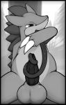  2020 animal_genitalia animal_penis auto_penis_lick balls bedroom_eyes claws erection genitals half-closed_eyes hi_res inviting licking long_tongue looking_at_viewer male masturbation monochrome narrowed_eyes nintendo oral oral_masturbation penile penile_masturbation penis pok&eacute;mon pok&eacute;mon_(species) presenting presenting_balls presenting_penis sandslash seductive self_lick sex solo spread_legs spreading tongue tongue_out tonguejob video_games visionaryserpent 