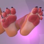 4_toes animated barefoot canid canine chutos claws curling_toes diane_foxington dreamworks feet female female/female foot_fetish foot_focus fox mammal pawpads pink_background simple_background soles solo spread_toes the_bad_guys toe_claws toes