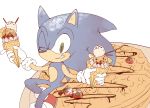  2017 anthro blue_body blue_fur candy chocolate clothing dessert eulipotyphlan food footwear fruit fur gloves green_eyes grin handwear hedgehog holding_food holding_object ice_cream ice_cream_cone male mammal mictlantechutli one_eye_closed plant plate shoes simple_background sitting smile solo sonic_the_hedgehog sonic_the_hedgehog_(series) strawberry waffle white_background wink 