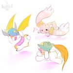  1:1 4_legs ambiguous_gender armor blush bodily_fluids brown_body digimon digimon_(species) feral floppy_ears headgear helmet long_ears lopmon open_mouth orange_body patamon peach_body pink_background pink_body ring rings_on_ears salamon simple_background small_tail sweat tongue tongue_out unknown_artist wings 