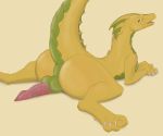  anus araphre araphre_(artist) balls butt claws dragon genitals hi_res lying male on_front penis penis_backwards presenting presenting_hindquarters raised_tail scalie solo spread_legs spreading 