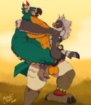  anthro avian balls beak bird breasts breath_of_the_wild butt digital_media_(artwork) duo fan_character feathers female genitals hi_res kass_(tloz) male muscular muscular_male nintendo nude open_mouth pecs penis rito sex simple_background smile tattoorexy the_legend_of_zelda video_games wings 